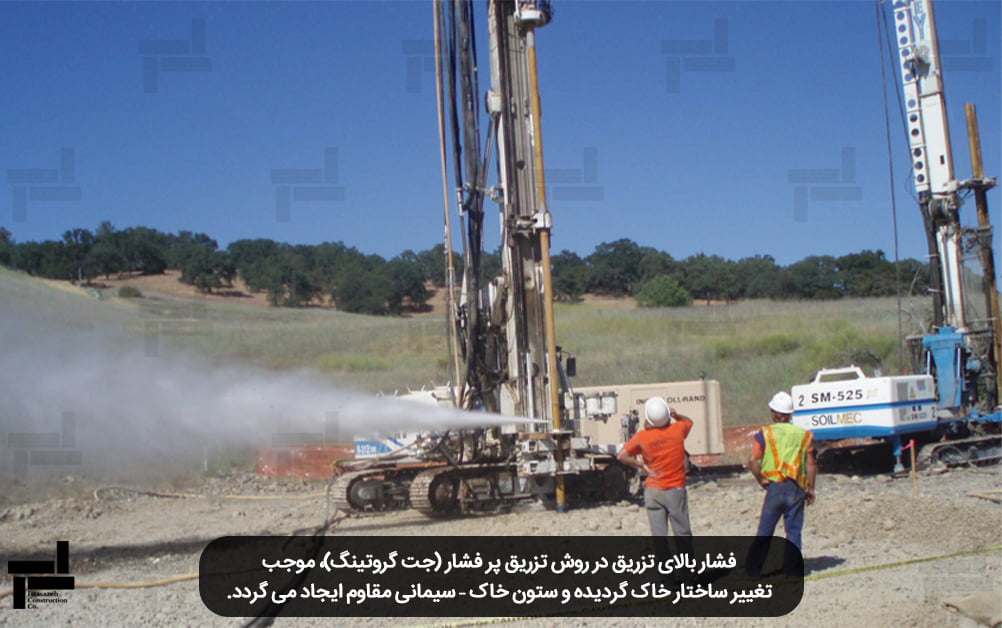 تزریق پر فشار یا جت گروتینگ چیست؟ (Jet Grouting)